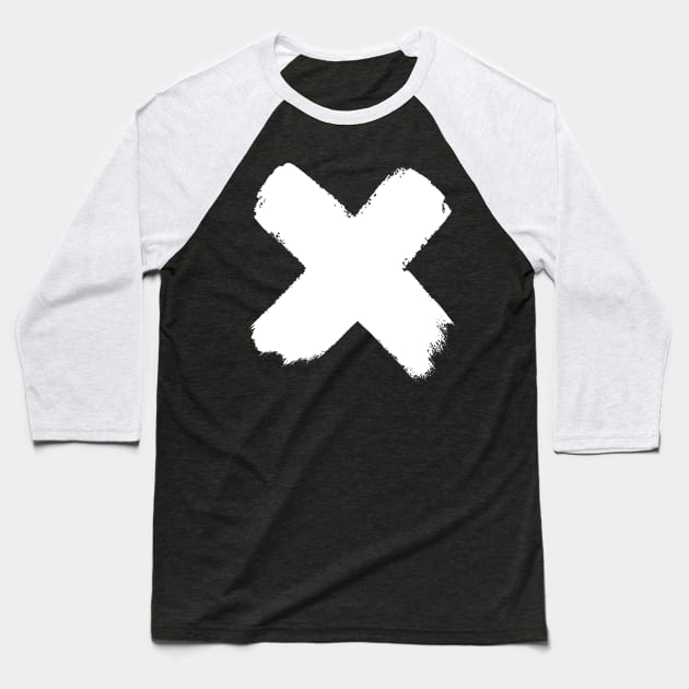 X symbol Baseball T-Shirt by Bakr